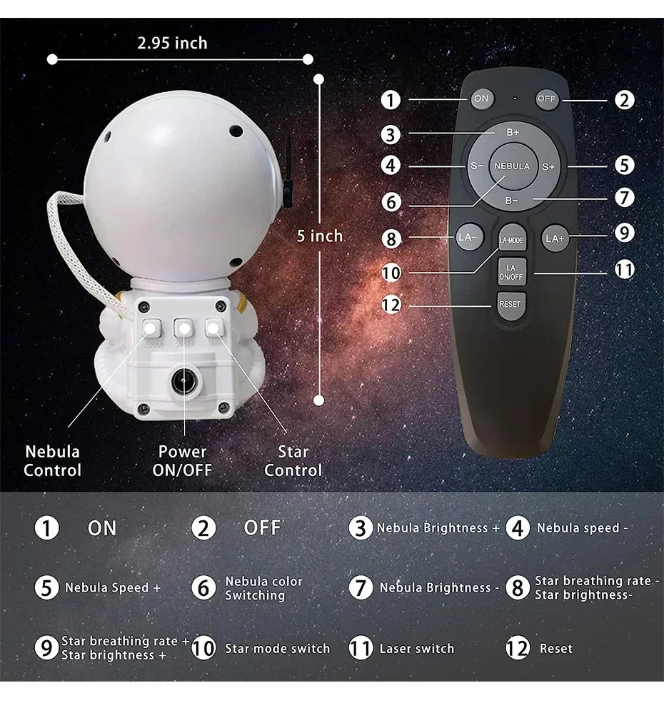 Astronaut: Galaxy Star Projector